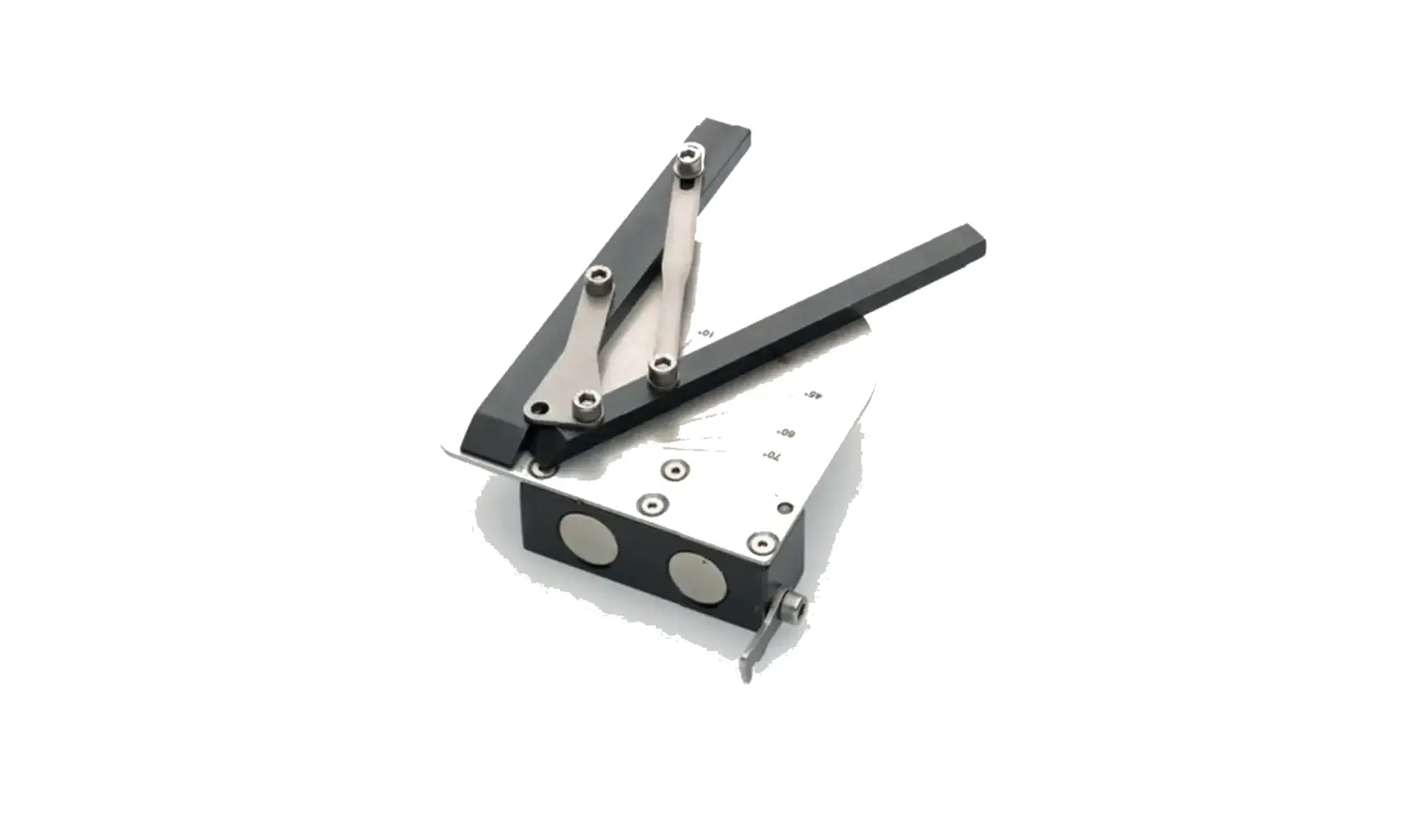 Magnetic press brake squaring arm