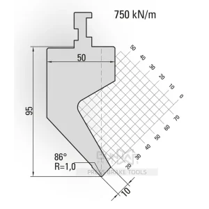 WILA-Style 86° Gooseneck Punch R1.0 H95-14.040