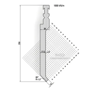 Bystronic-Style 85° Sash Punch R1.0 H250