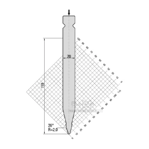 GUNNARPRESS Heavy Duty Acute Punch 26° R2.0 H159-16.204